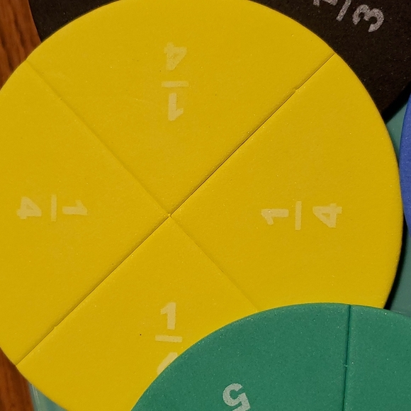 Teacher Created Resources® Foam Fraction Circles. Educational. 51 pieces. NWOT - Picture 7 of 10